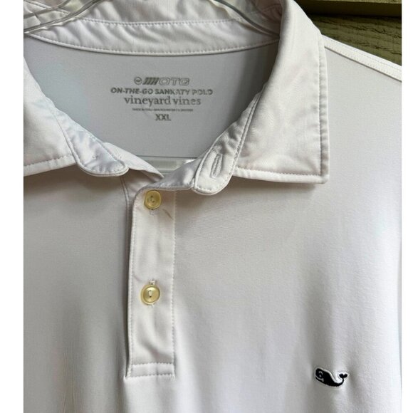Vineyard Vines On-The-Go Sankaty Polo Shirt White XXL - Picture 6 of 6
